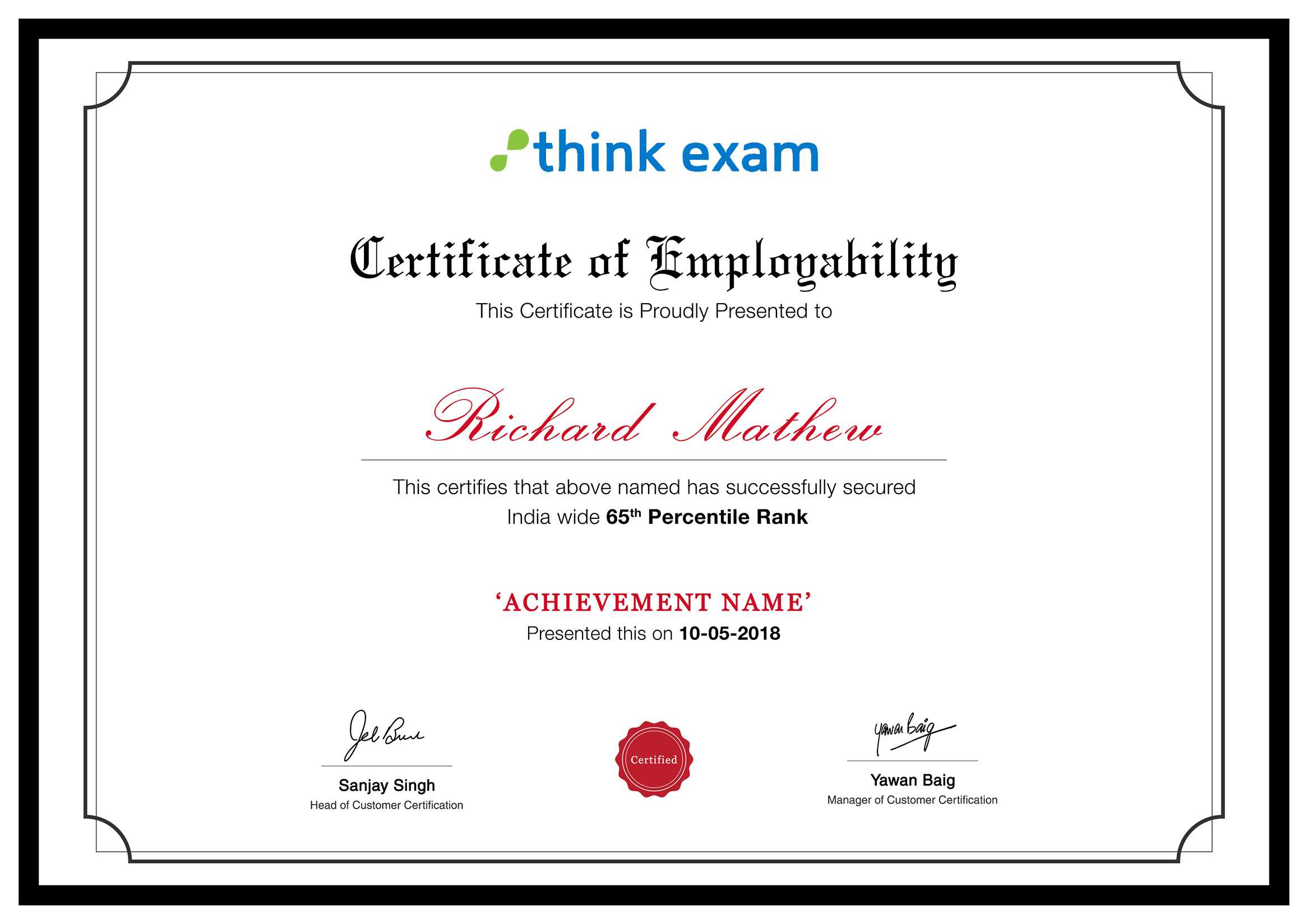 Employability Certification test